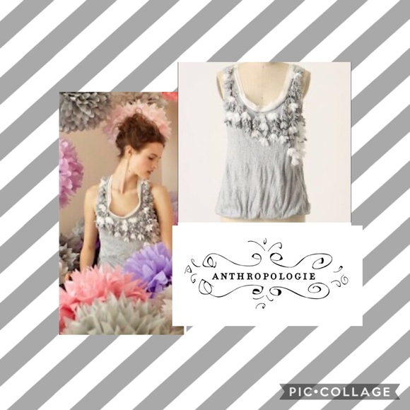 Anthropologie C Keer Pratia Floral Appliqué Top S - Picture 1 of 6